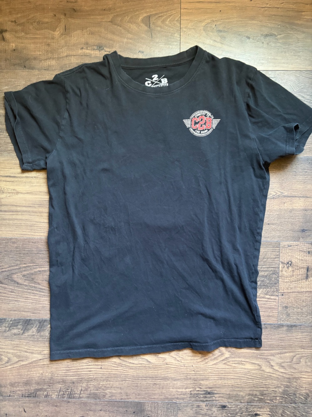 C2B Black Crewneck Graphic T‑Shirt